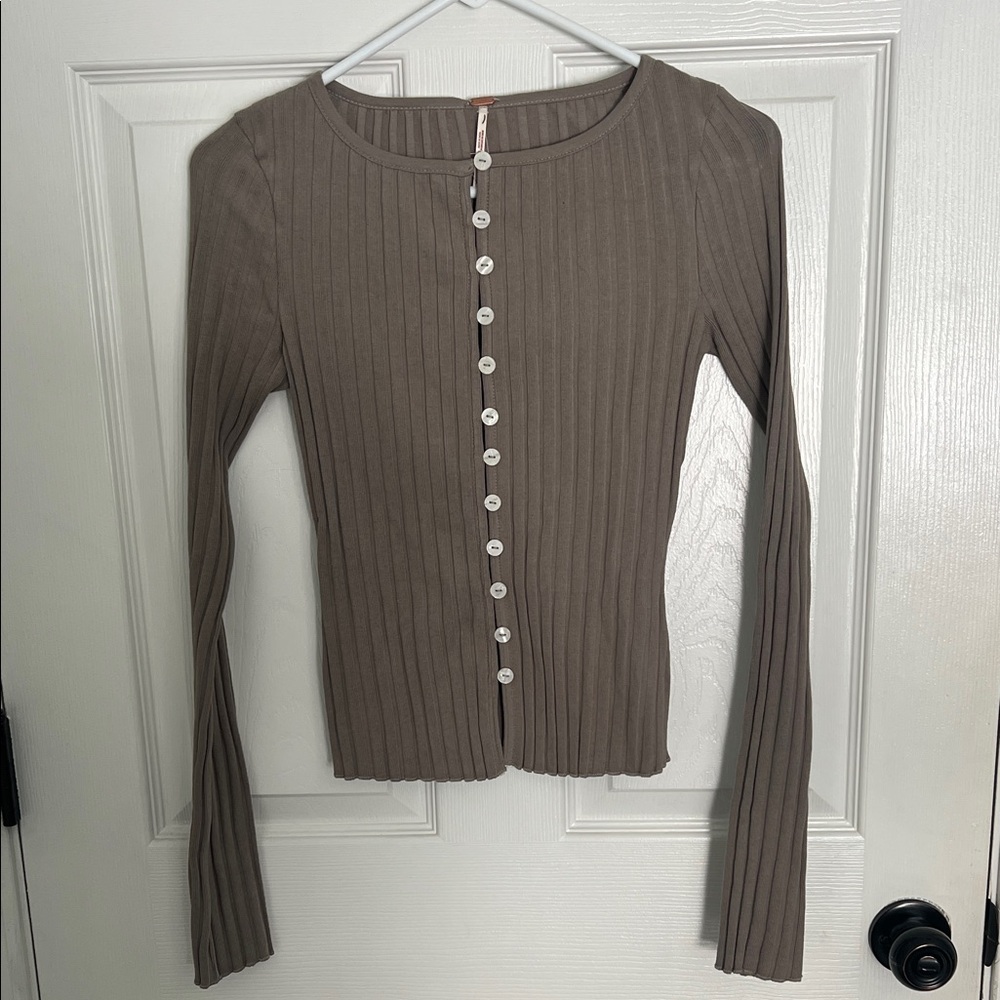 Free People Tilly Long Sleeve Top in Fallen Rock Color